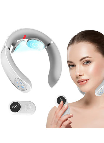 Smart Neck Massager with Heat – Cordless, Lightweight & Adjustable